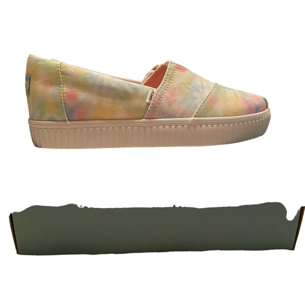 TOMS Alpargata Indio Tie Dye Slip On Sneakers Size 8 - Picture 2 of 6
